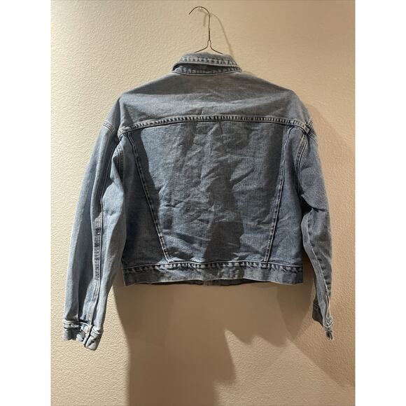 guess jeans, blue denim jacket, large - Picture 4 of 4